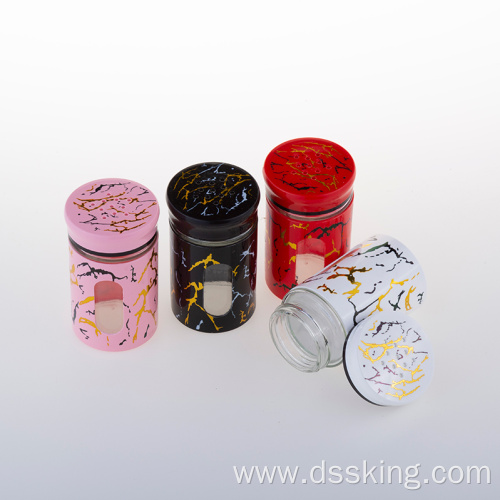 Marble print toothpick box seasoning bottle multi-color choice spice jars barbecue seasoning containers storage